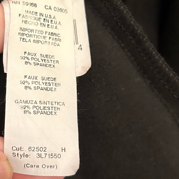 Faux Suede Top with A Touch of Drama Size Large - Picture 5 of 7